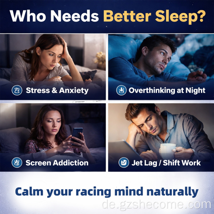Herbal Shecome Melatonin natürliche Schlafmittel-Schlafkapseln